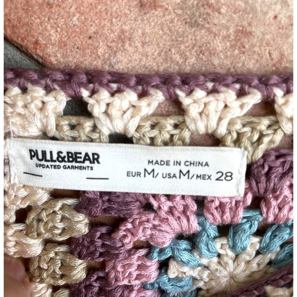 Pull & Bear, Size Medium, Multicolor Crochet Bra … - image 6